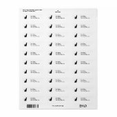 Zwart kattebakontwerp etiket (Full Sheet)