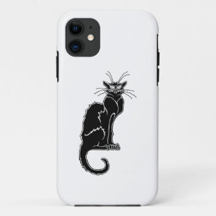 zwart kattendierensilhouet iPhone 11 hoesje