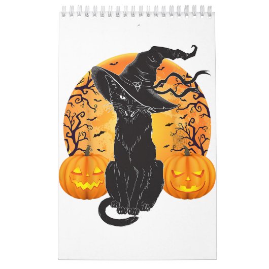 Zwart Kattenkostuum Scary Halloween Witch Pet _Moo Kalender (Hoes)