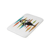 Zwart kattenontwerp uit de middeleeuwen badmat (Gekanteld)
