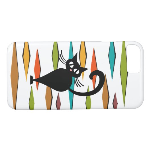 Zwart kattenontwerp uit de middeleeuwen Case-Mate iPhone case (Achterkant (Horizontaal))