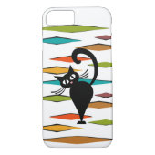Zwart kattenontwerp uit de middeleeuwen Case-Mate iPhone case (Achterkant)
