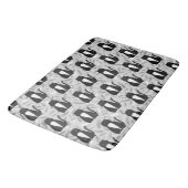 Zwart kattenpatroon Bath Mat (Gekanteld)