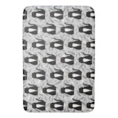 Zwart kattenpatroon Bath Mat (Voorkant Verticaal)