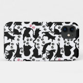 Zwart kattenpictogram met poten Case-Mate iPhone case (Achterkant (horizontaal))