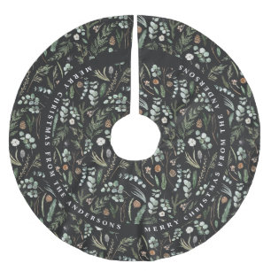 Zwart kerstmodern, minimaal botanisch geschenk kerstboom rok