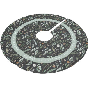 Zwart kerstmodern, minimaal botanisch geschenk kerstboom rok