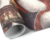 Zwart kerstpapier cadeaupapier (Rol Hoek)