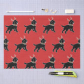 Zwart kerstpapier voor labrador Antler Tissuepapier (Craft)
