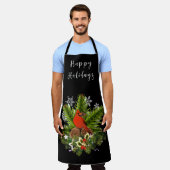 Zwart Kerstvakantie groen Schort (Gedragen)