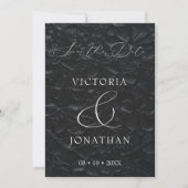 Zwart Klassiek Elegant Script Foto Save The Date (Voorkant)