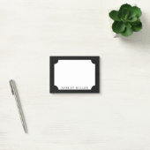 Zwart Klassiek Label Monogram Post It Notes (Kantoor)