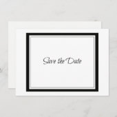 Zwart klasveld Opslaan datum Save The Date (Voorkant / Achterkant)