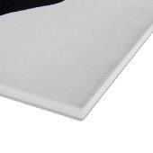 Zwart Klaver glas snijplank (Hoek)