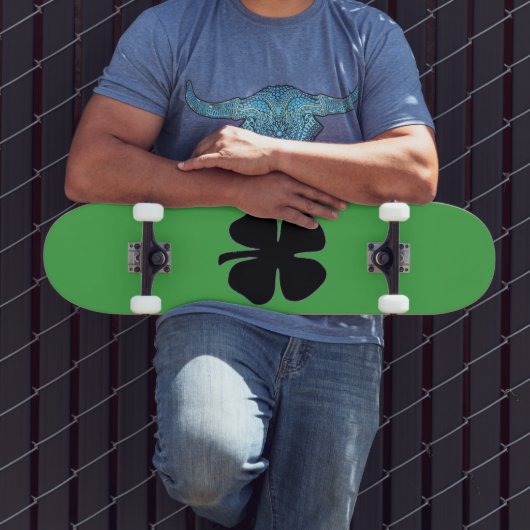 Zwart Klaver groen skateboard (Buiten 3)