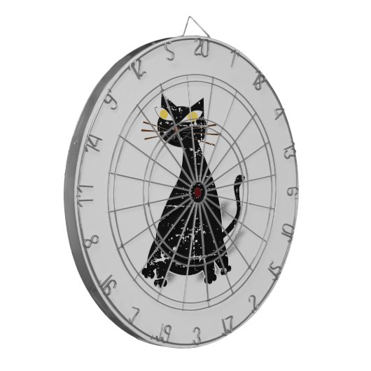 Zwart klepdeksel dartbord (Voorkant Links)