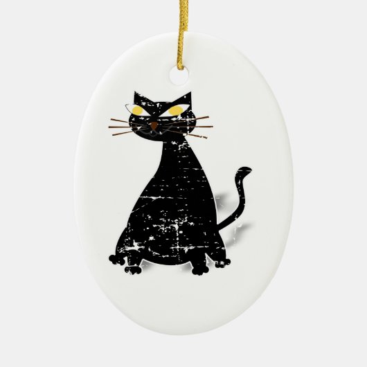 Zwart klepdeksel keramisch ornament (Voorkant)