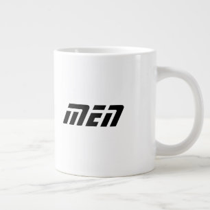 Zwart Kleur Mannen Naam Gedrukt Jumbo Specialty-Cu Extra Grote Beker