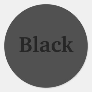 Zwart Kleur Woord op donkergrijze Stickers