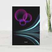 Zwart Kleurrijk Bloemenkristal Abstract Zoon & Vro Bedankkaart (Achterkant)