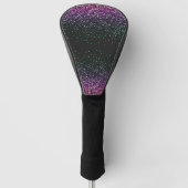 Zwart kleurrijk glitteraccent golfheadcover (Voorkant)
