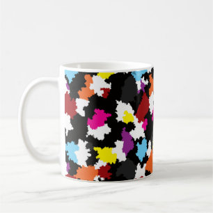 Zwart Kleurrijk Onregelmatig Abstract Koffiemok