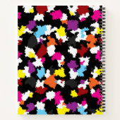 Zwart Kleurrijk Onregelmatig Abstract Notitieboek (Achterkant)