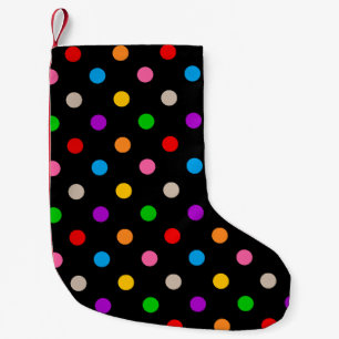 Zwart Kleurrijk Regenboog Stippen Design Kleine Kerstsok