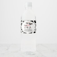 Zwart Koe Baby shower voor afdrukknop Koe