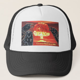 Zwart koek en kernpaddenstoel trucker pet