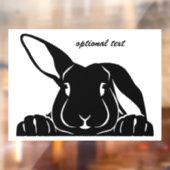 Zwart konijn Silhouette Window Decal (Vel 2)