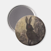 Zwart Konijn van Inle Magneet (Voorkant / Achterkant)