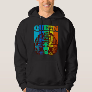 Zwart Koningin Melanine Magic Sista Vrouw Queens B Hoodie