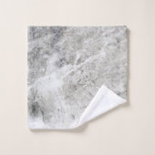 Zwart koolstof en wit marmerpatroon bad handdoek (Wasdoekje)
