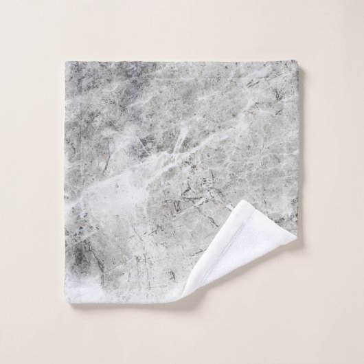 Zwart koolstof en wit marmerpatroon bad handdoek (Wasdoekje)