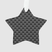 Zwart koolstofvezel stijl Afdrukachtergrond Ornament (achterkant)