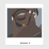 Zwart-koppige kunst (zwarte liefde) sticker (Vel)