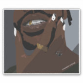 Zwart-koppige kunst (zwarte liefde) sticker (Voorkant)