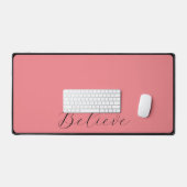 Zwart koraal roze achtergrond bureaumat (Keyboard & Muis)