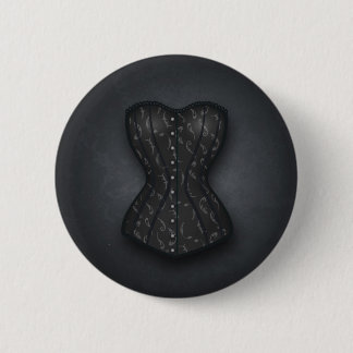 zwart korset ronde button 5,7 cm