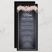 Zwart krijtbord bruiloft menu (Voorkant / Achterkant)