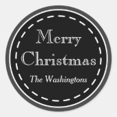 Zwart krijtbord Kerst stickers (Voorkant)