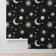  Zwart Krijtbord Night Sky Stars & Moons