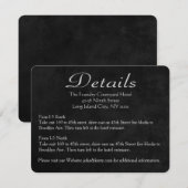 Zwart Krijtbord Trouwrichting / Details Kaart (Voorkant / Achterkant)