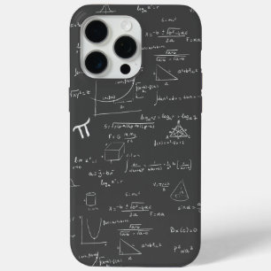 Zwart krijtbord Wiskunde formules grafische iPhone 15 Pro Max Hoesje