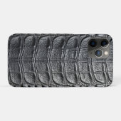 Zwart Krokodil Alligator Faux Lederen Print Case-Mate iPhone Case (Achterkant (horizontaal))
