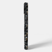 Zwart krokodilleder Case-Mate iPhone case (Achterkant / Links)