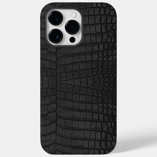 Zwart krokodillederpapier Case-Mate iPhone case (Achterkant)