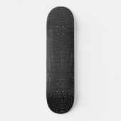 Zwart krokodillederpapier skateboard (Voorkant)