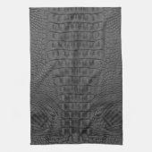Zwart krokodillederpapier theedoek (Verticaal)